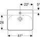 Умивальник Geberit Smyle Square 45x36 500.222.01.1, Білий