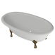 Ванна отдельностоящая матовая Amidicon Olimpia 180x90 белая из литого камня золотые ножки OLIMPIA_180_nizhk-g_MAT, Белый