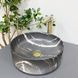 Умивальник (раковина) VBI PRATO BLACK ONYX MATT накладний, Чорний/золото