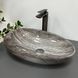 Умивальник (раковина) VBI VICENZA DARK STONE GLOSSY накладний, Каппучино
