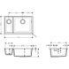 Кухонна мийка Hansgrohe S510-U635 під стільницю 180/450 Stonegrey 43433290