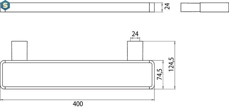 Полотенцедержатель Emco Loft 400 мм 0566 001 40, Хром