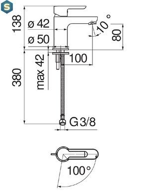 Змішувач для умивальника Nobili ABC (ABE87118-2CR), Хром