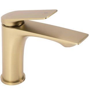 Смеситель для умывальника Rea Avalon brushed gold низкий REA-B2703, Золотой