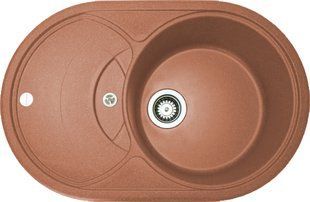 Кухонная мойка Adamant Shell 770x495x200 terra-cotta 250223, Цемент матовый