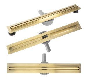 Трап для душа Rea Neox 60 Slim Pro brushed gold REA-G2713