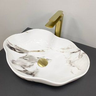 Умывальник VBI Faleria carrara glossy накладний VBI-016700, Мармур