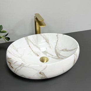 Умивальник (раковина) VBI VENETO LAVA GLOSSY накладний, Мармур