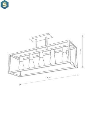 Люстра Nowodvorski 9047 Crate E27 5x60W IP20 Bl