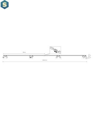 Спот Nowodvorski 7701 Mono VIII GU10 8x10W IP20 Bl
