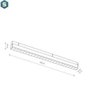 Магнитный трековый светильник Nowodvorski 10643 LVM Focus Led 1x15W 4000K 1400Lm IP20 Bl