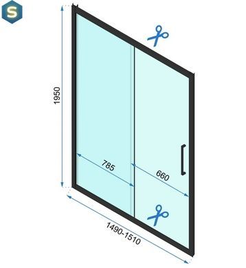 Душова кабіна Rea Rapid Slide 150x80 chrome пристінна REA-KPL-09115, Хром, Універсальна, прозорий, хром