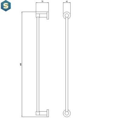 Рушникотримувач Omnires Modern Project brushed brass MP60214BSB, Золотий