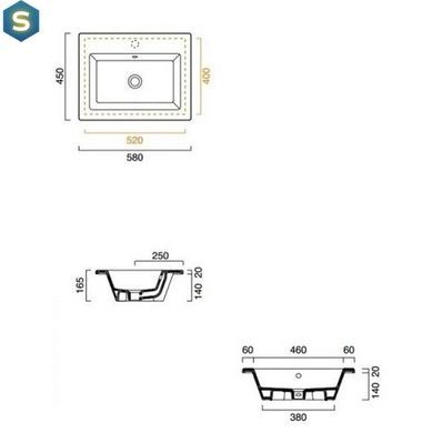 Умивальник Catalano Star 58х45 158ST00, Білий