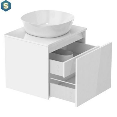 Тумба подвесная со столешницей Imprese Bilovec 80 см 1 ящик white f3216W(1), Белый