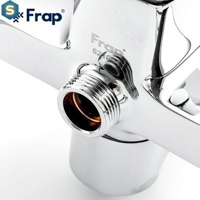 Душова система Frap F2460, поворотний вилив - перемикач на лійку/душ, 1 режим, хром, Хром