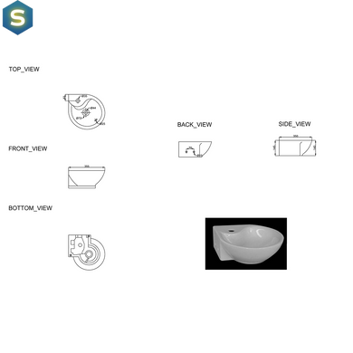 Раковина Devit Small 1011135 35 см, Білий