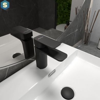 Змішувач для умивальника Koller Pool Trend чорний матовий TR0200B, Черный матовый