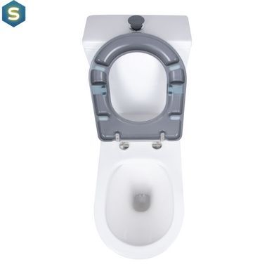 Унітаз підлоговий Qtap Freedom інклюзивний Rimless безобідковий з сидінням Soft-close White QT22226098W, Білий