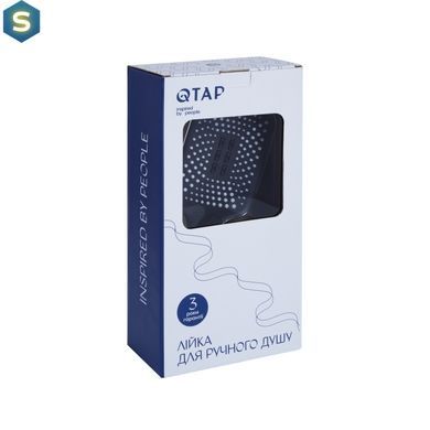 Ручний душ Qtap Rucni 140x110 мм прямокутний QTRUC125CRM45954 Chrome, Хром
