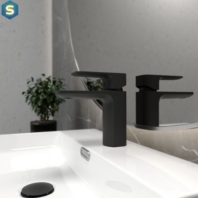 Змішувач для умивальника Koller Pool Trend чорний матовий TR0200B, Черный матовый