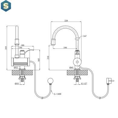 Проточный водонагреватель Kroner KRM Volt-CW091 с дисплеем CV020401