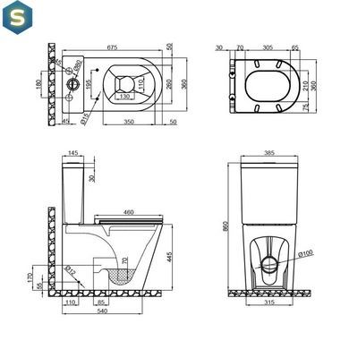 Унітаз-компакт Qtap Scorpio безободковий Ultra Quiet з сидінням Soft-close QT14222125AUQW, Білий