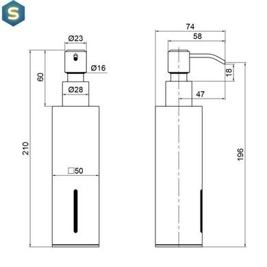Дозатор для рідкого мила Qtap Liberty BLM 1152-2, Черный матовый