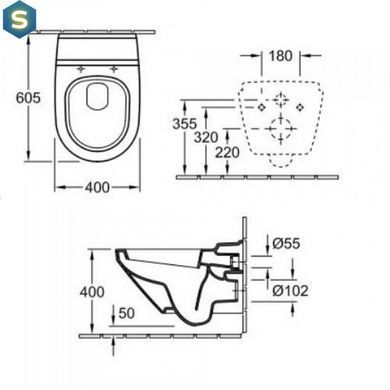 Унитаз подвесной Villeroy & Boch LifeTime 567210R1, Белый