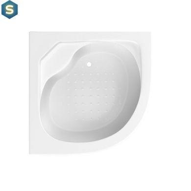 Душевой поддон RJ 90x90x45 см полукруглый, в комплекте с сифоном white 90RZ814, Белый, белый