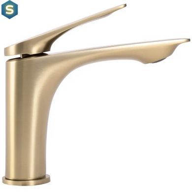 Смеситель для умывальника Rea Avalon brushed gold низкий REA-B2703, Золотой