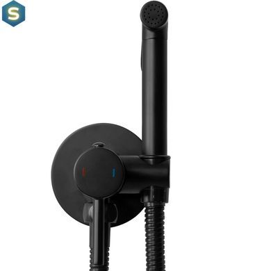 Набор гигиенического душа скрытого монтажа Rea Loop black черный REA-B8978, Черный матовый