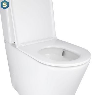 Унітаз-компакт Qtap Scorpio безободковий Ultra Quiet з сидінням Soft-close QT14222125AUQW, Білий