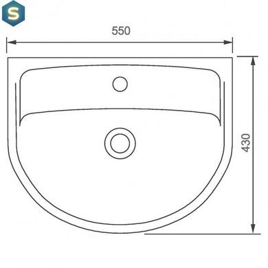 Раковина Kolo Status 55x43 2321550UA, Білий