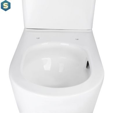 Унітаз-компакт Qtap Scorpio безободковий Ultra Quiet з сидінням Soft-close QT14222125AUQW, Білий