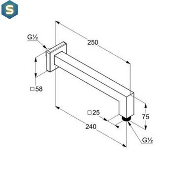 Кронштейн для верхнього душу Kludi A-QA 6654305-00
