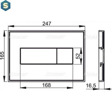Клавиша смыва AlcaPlast M1371, Хром матовый