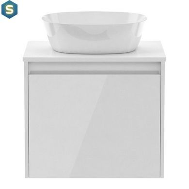 Тумба подвесная со столешницей Imprese Bilovec 80 см 1 ящик white f3216W(1), Белый