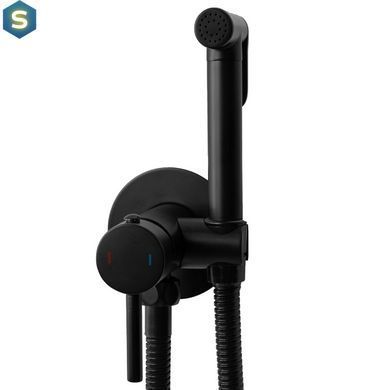 Набор гигиенического душа скрытого монтажа Rea Loop black черный REA-B8978, Черный матовый