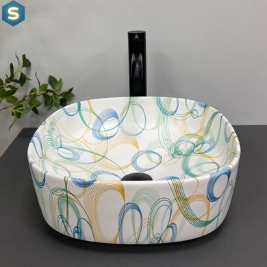 Умывальник VBI Arezzo abstract matt накладной VBI-013203, Цветной