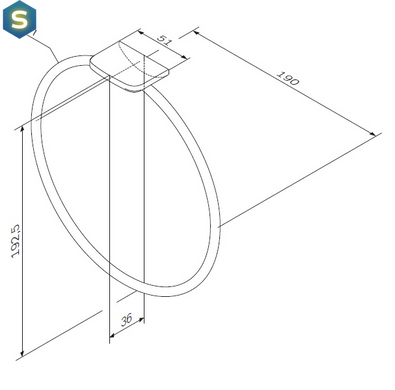 Кольцо для полотенец Am.Pm Inspire 2.0 хром A50A34400, Хром