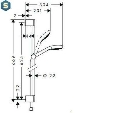 Душевой гарнитур Hansgrohe Croma Select S 26564400