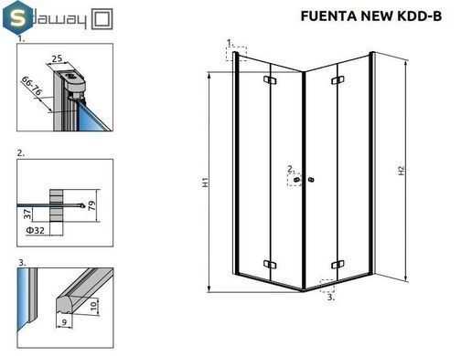 Душевая кабина Radaway Fuenta New KDD-B 90Lx90Rx200 384071-01-01L+384071-01-01R