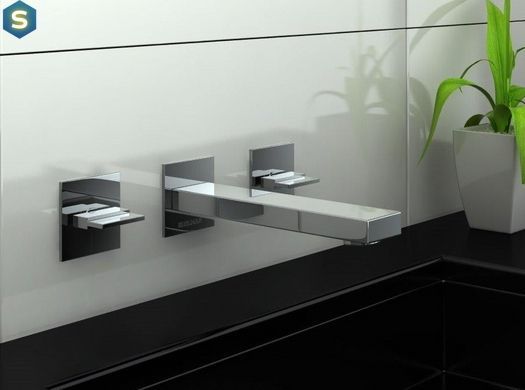 Змішувач для умивальника Kohlman Excelent chrome + BOX прихованого монтажу QW190H, Хром
