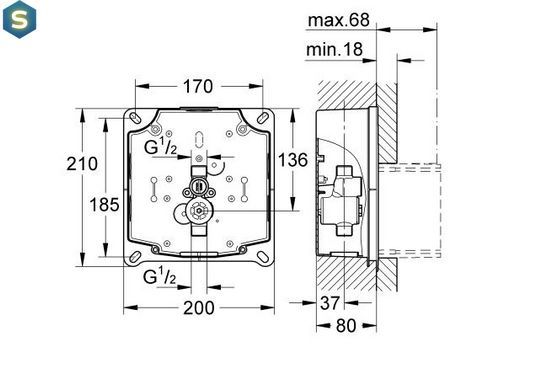 Смывное устройство Grohe Rapido UMB 38787000