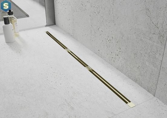 Трап для душу Mexen Flat 80 super slim gold 360 &deg; MEX-1551080