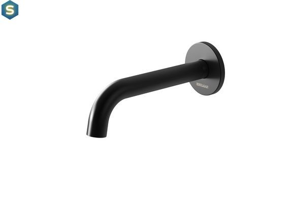 Душевая система Kohlman Axel 25 black с термостатом + BOX скрытого монтажа KPL-QW433AB25, Черный матовый