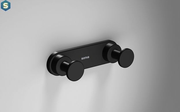 Гачок подвійний Sonia TP Black 172320, Чорний/золото