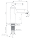 Змішувач для умивальника Imprese Hydrant ZMK031806010, Хром матовий