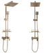 Душова система Rea Jack Brushed Gold з виливом REA-P7050, Золотий